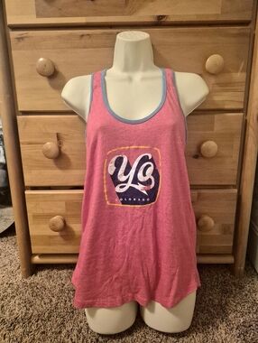 Alternative Earth Pink Heather Tank with Gray Trim Size M